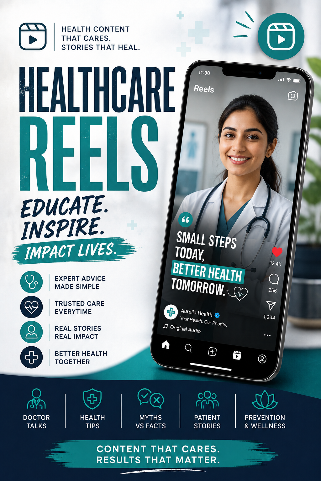 Healthcare Reels video production sample by Narrative Digital, Bhopal